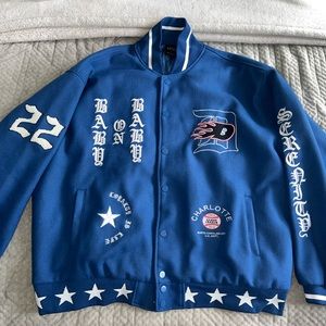 Dababy royal blue varsity jacket